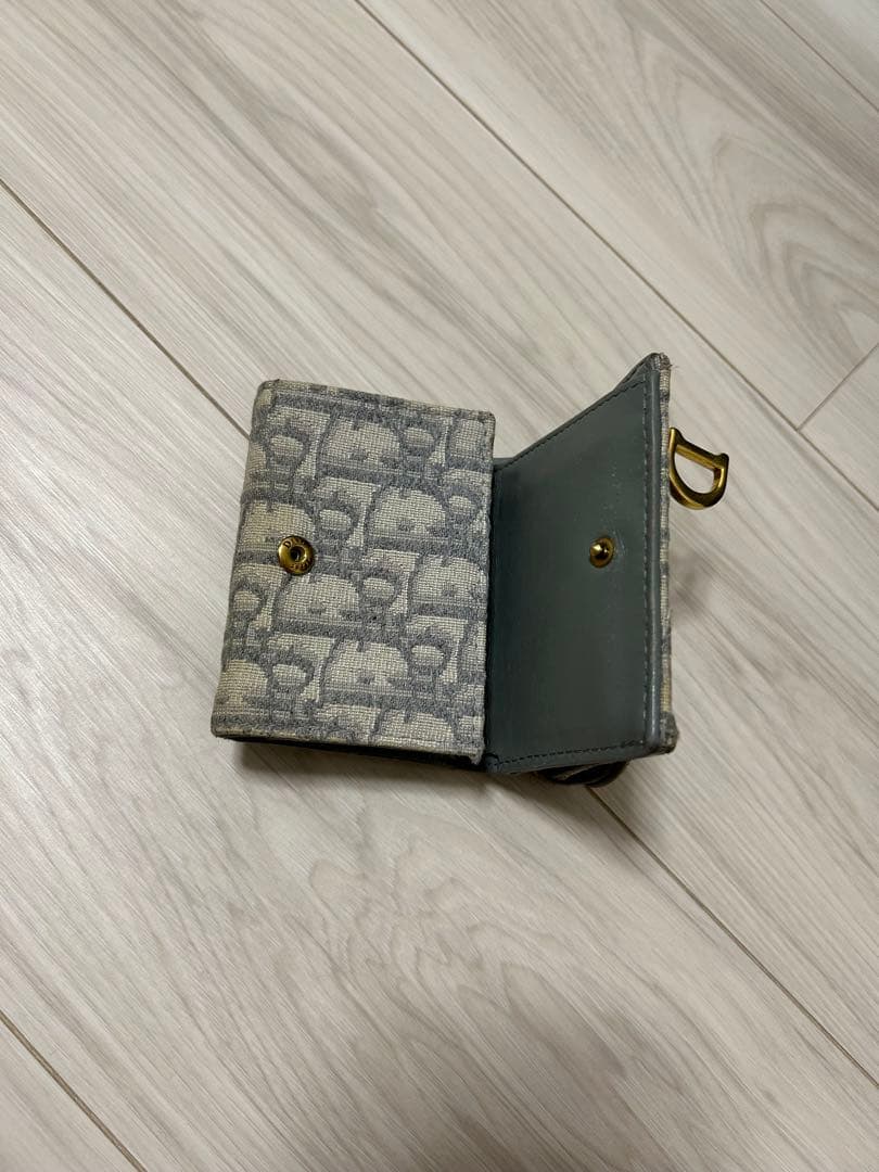 Christian Dior 三つ折り財布 グレー系