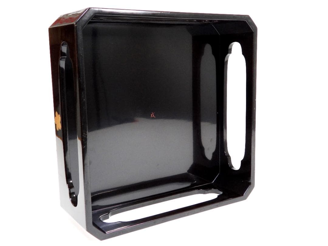 お重箱 5段重 金蒔絵 桜紋　蓋２枚 高脚台付