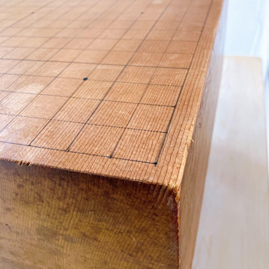 高級 囲碁版 セット 天柾 本榧 へそあり 白蛤石 那智黒石 希少 レトロ