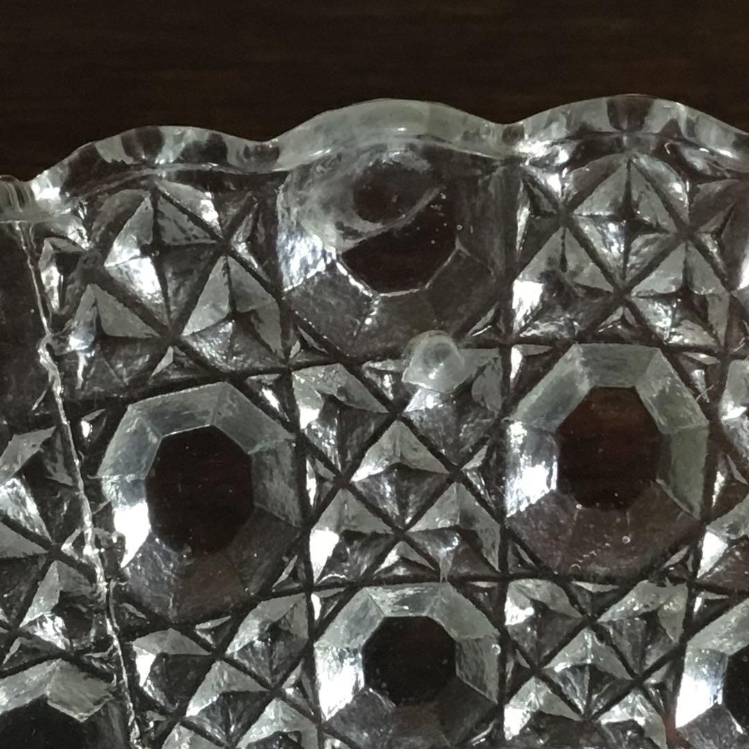 和ガラス◇ガラス鉢 2点◇大正ロマン アンティーク オーバル 取手付き