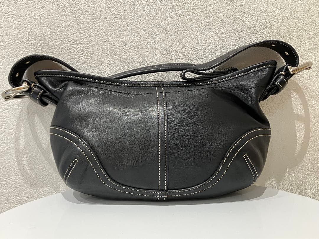 【美品】COACH ショルダーバッグ ワンショルダー レザー ブラック