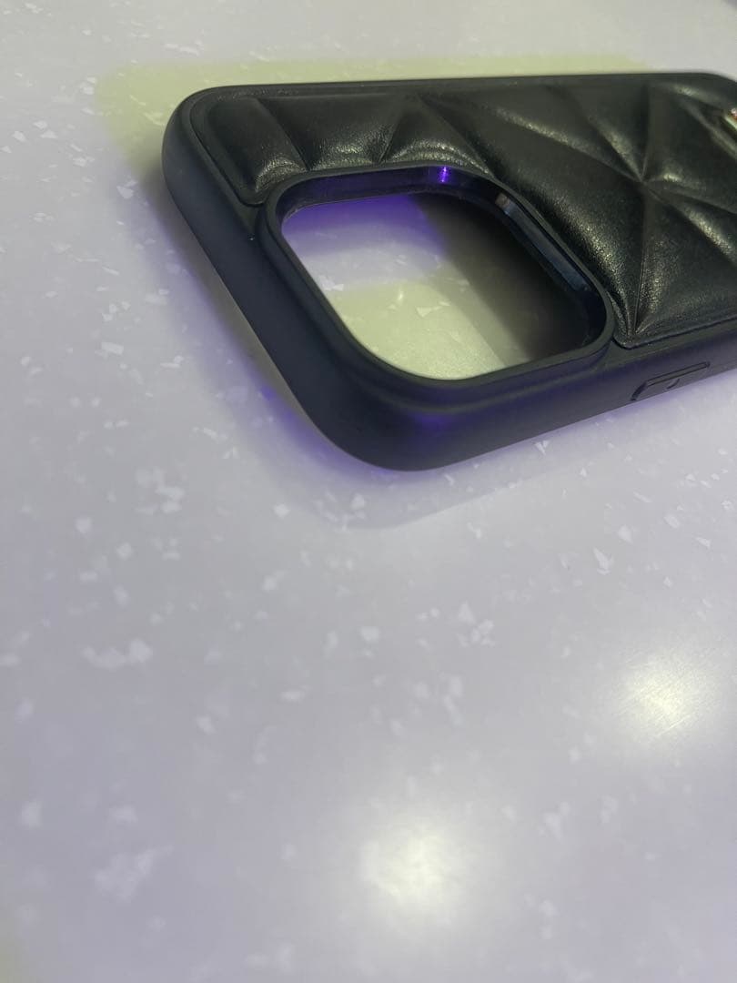 PRADA iPhone14Pro用ケース ブラック キルティング PRADA キルティング