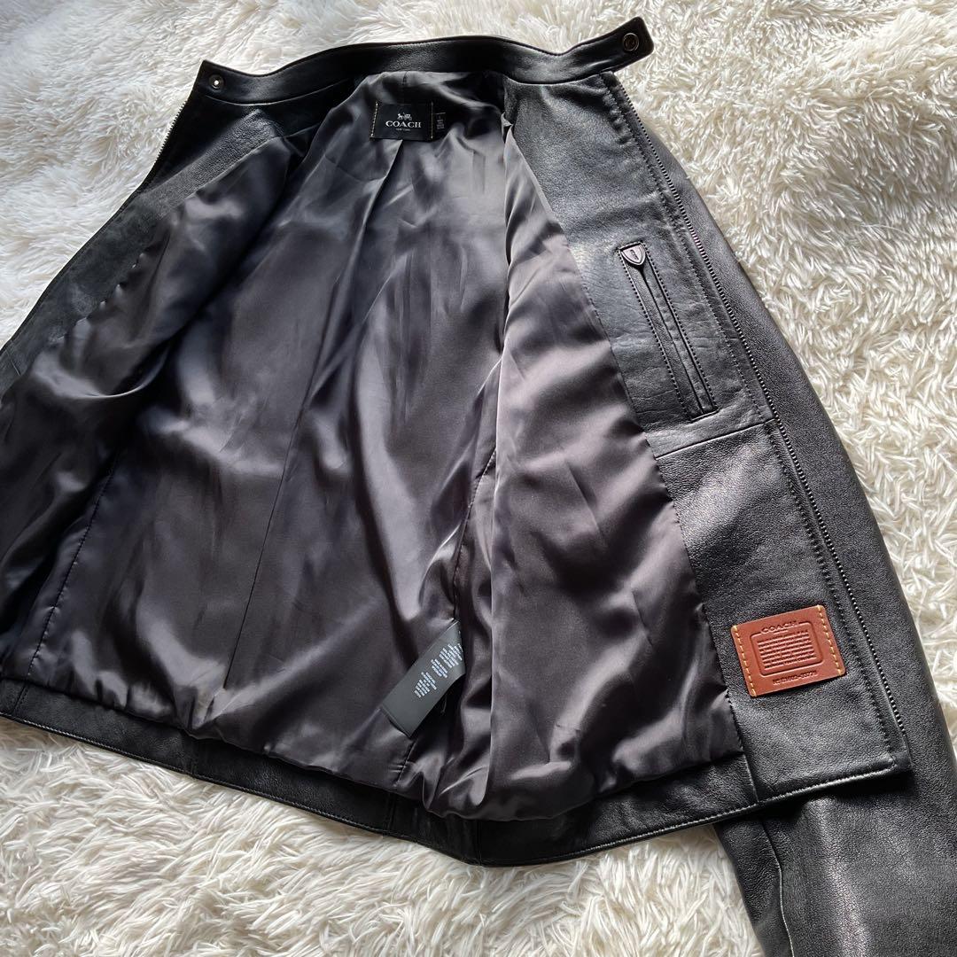 未使用級✨COACH レザージャケット シングルライダース M 黒 88799