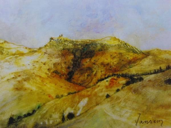 ジャンセン 「トスカーナ地方」、繊細、可憐、希少画集画、 新品額装付