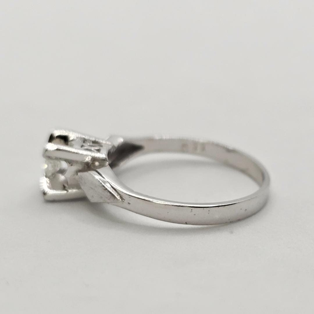 K14WG ダイヤ リング 0.11ct 12.5号