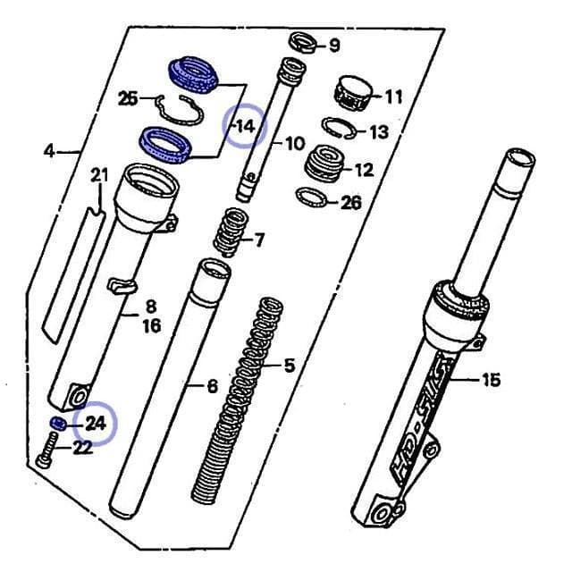 ホンダ純正 ディオZX AF35型用 フロントフォークシールセット 新品