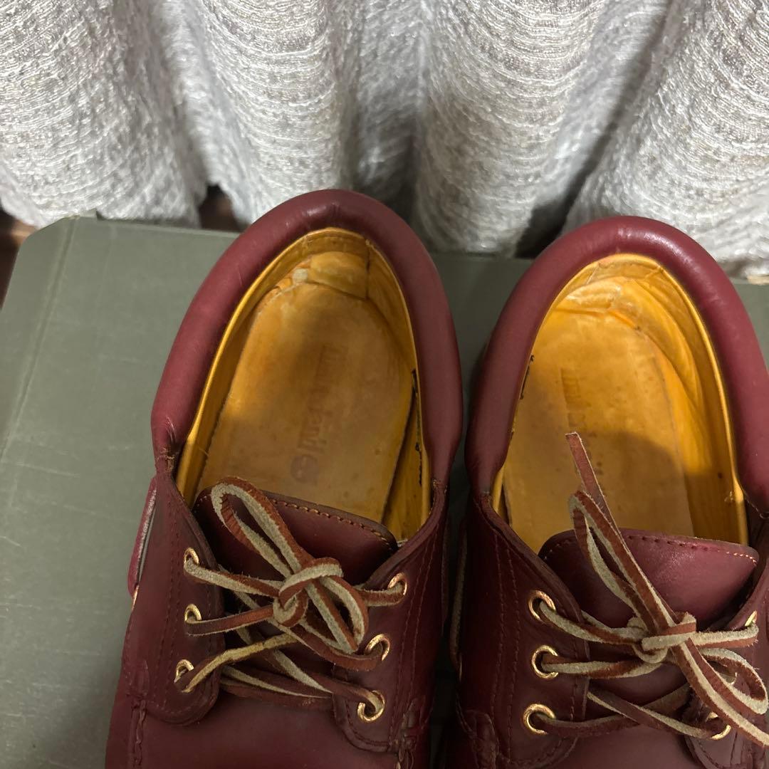 あーる様Timberland バーガンディ モカシン　3eye classic