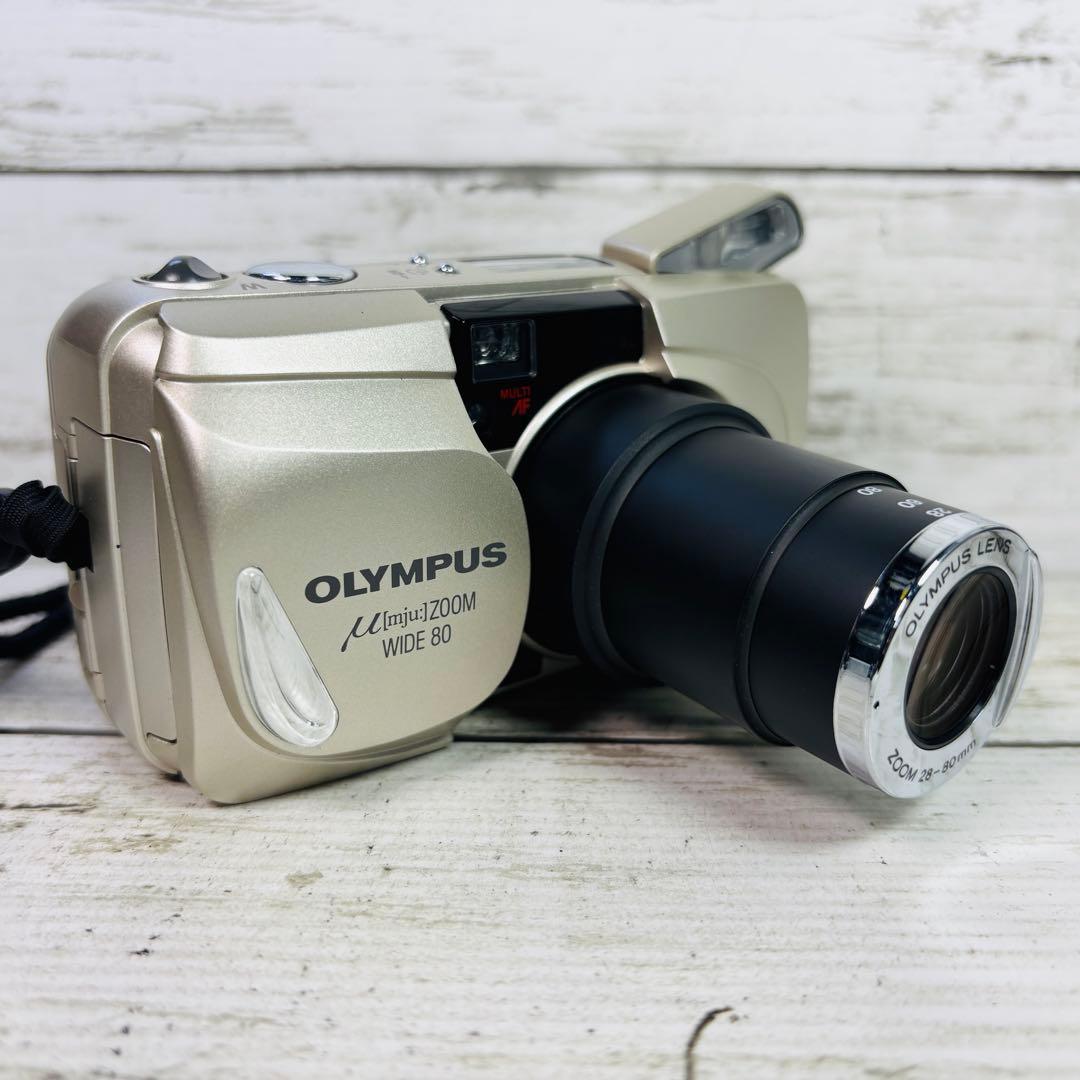 動作良好】OLYMPUSフィルムカメラ μ[mju] ZOOM WIDE 80