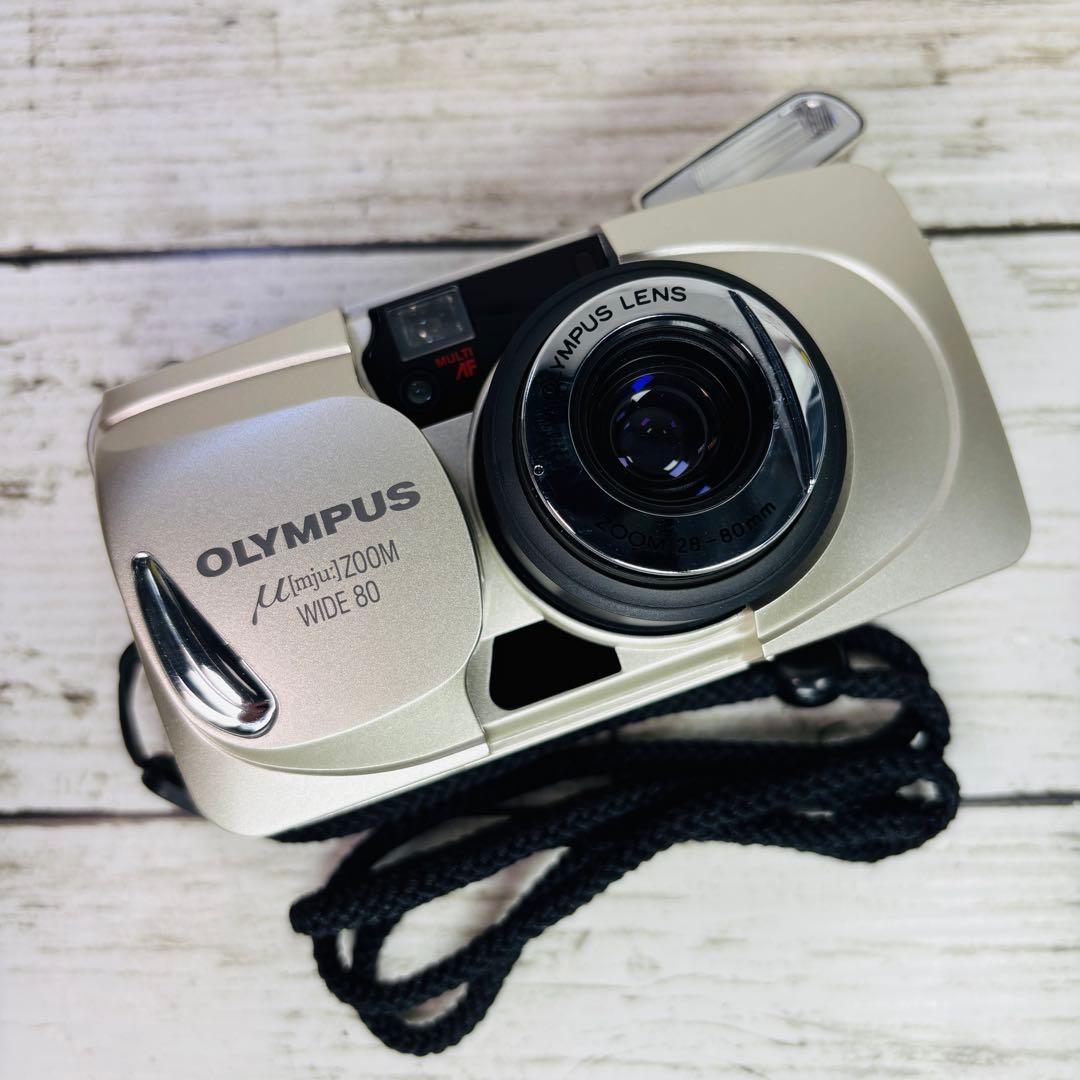 動作良好】OLYMPUSフィルムカメラ μ[mju] ZOOM WIDE 80