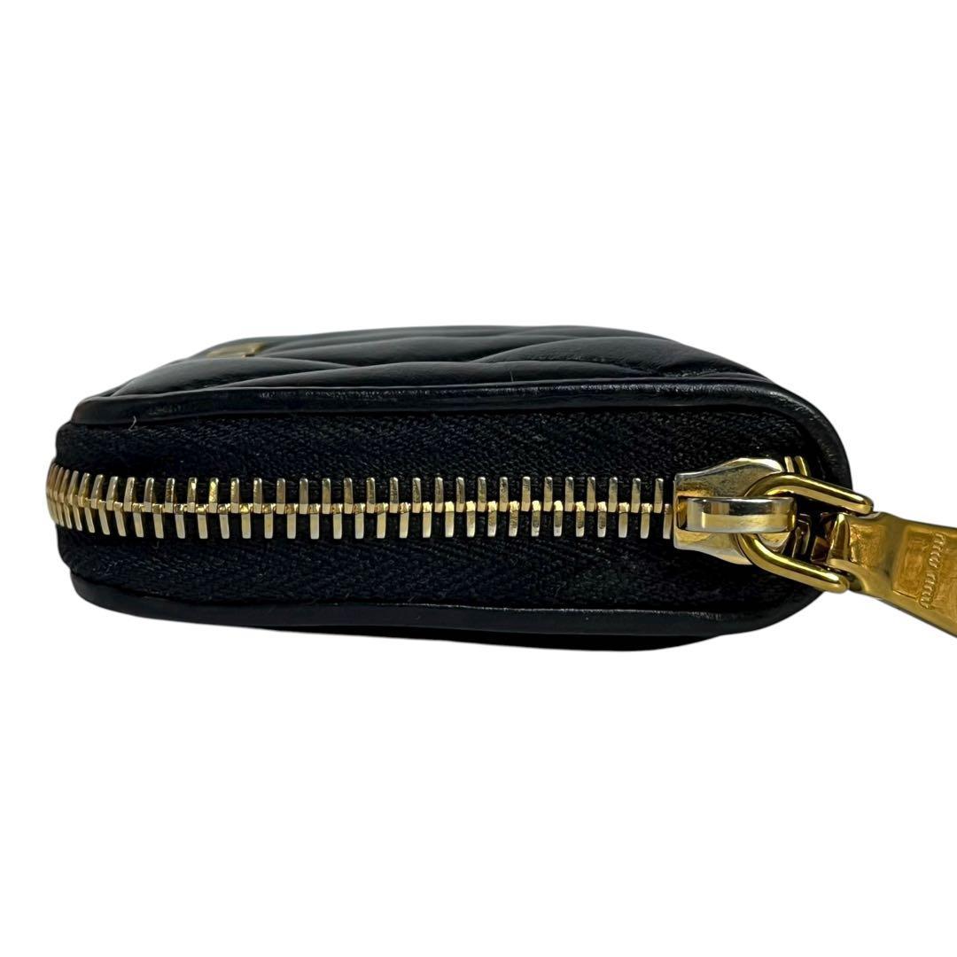 希少✨ミュウミュウ ケース ダイアグラム ファスナー キルティング 黒