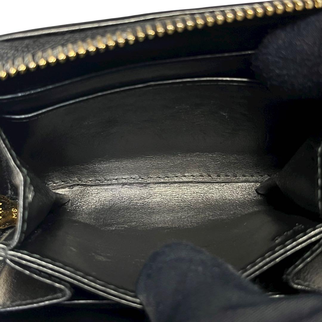 希少✨ミュウミュウ ケース ダイアグラム ファスナー キルティング 黒