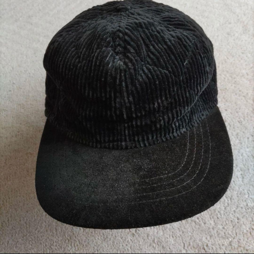 90s白タグUSA製 エディバウアーキャップ　コーデュロイ　黒 90s Eddie Bauer 白タグ コーデュロイキャップ