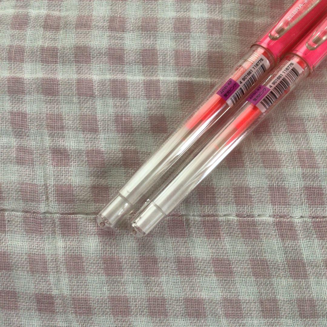ゼブラ ボールペン ハイパージェル 2本 蛍光ピンク 蛍光色 廃盤 ペン