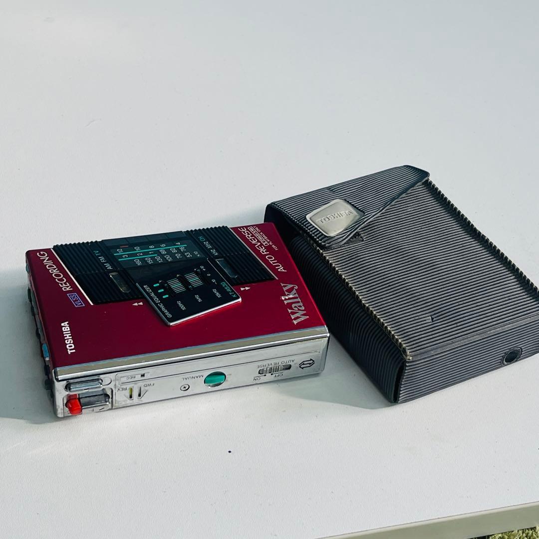 TOSHIBA】東芝Walky KT-RS30 カセットプレーヤー レッド