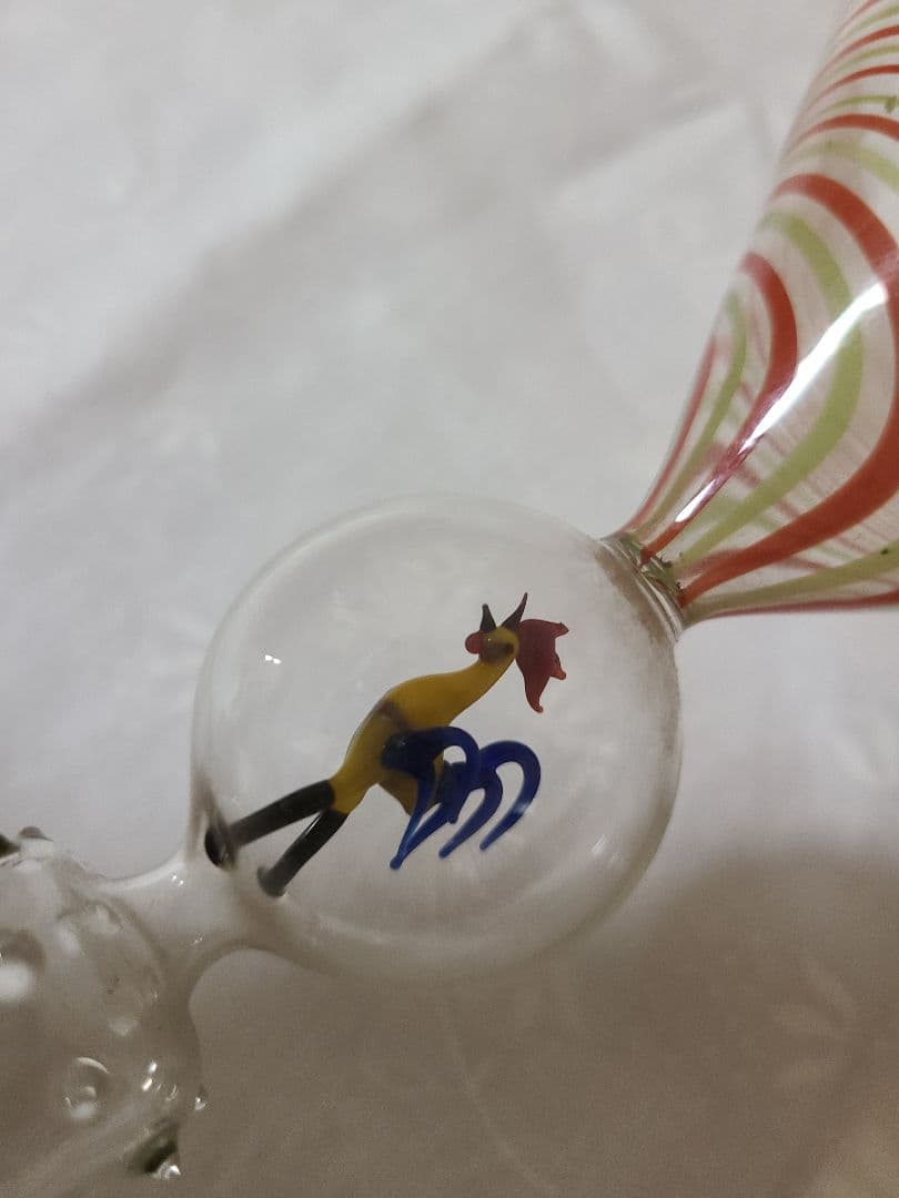 オーストリアビミエ工房アンティークフィギュア入りグラス