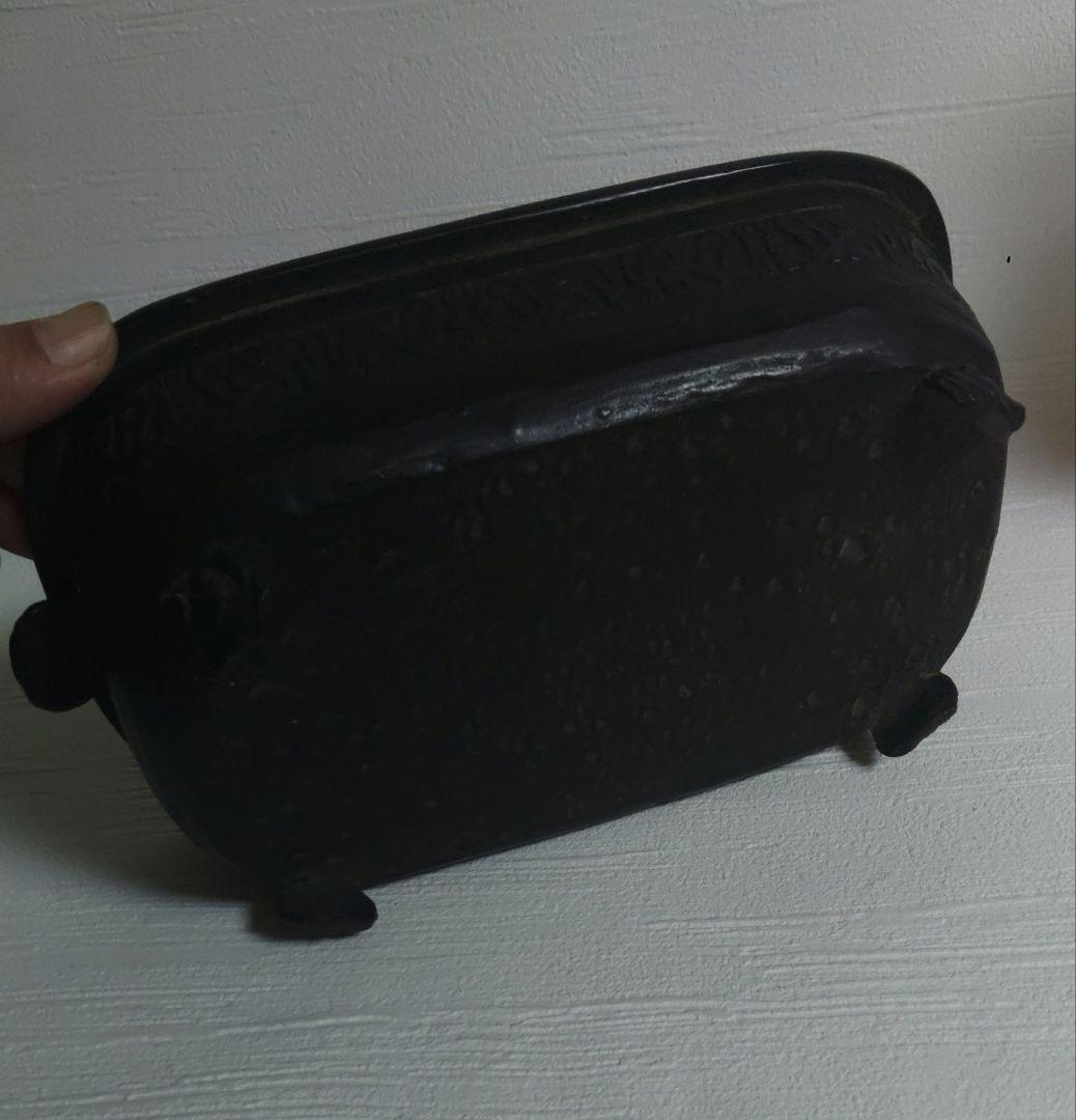 古銅製 中国？ 水盤 霊芝 龍 ミ10 美術品・アンティーク・コレクション