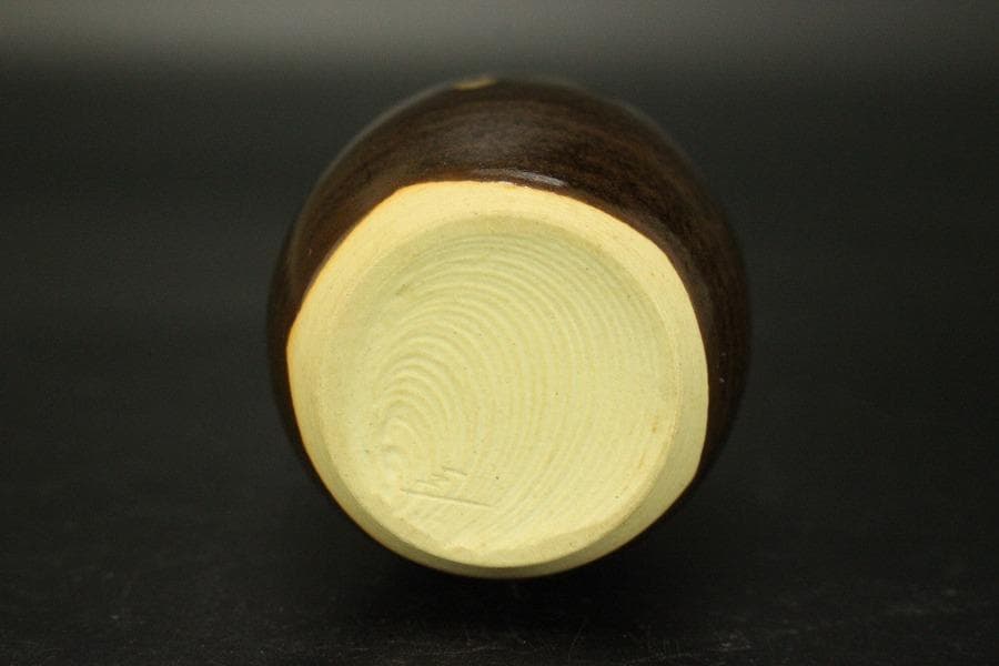 茶道具 肩衝茶入 良蓋 仕服 共箱(RC940)