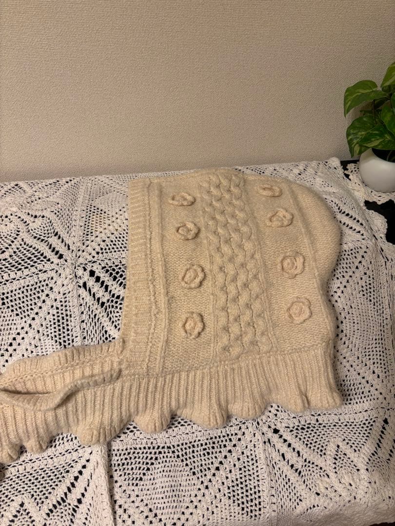 最終値下げ】merry jenny お花ニットバラクラバ - メルカリ