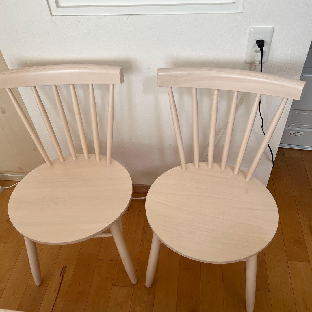 【U1】ニトリダイニングテーブルセット　ホワイト木製