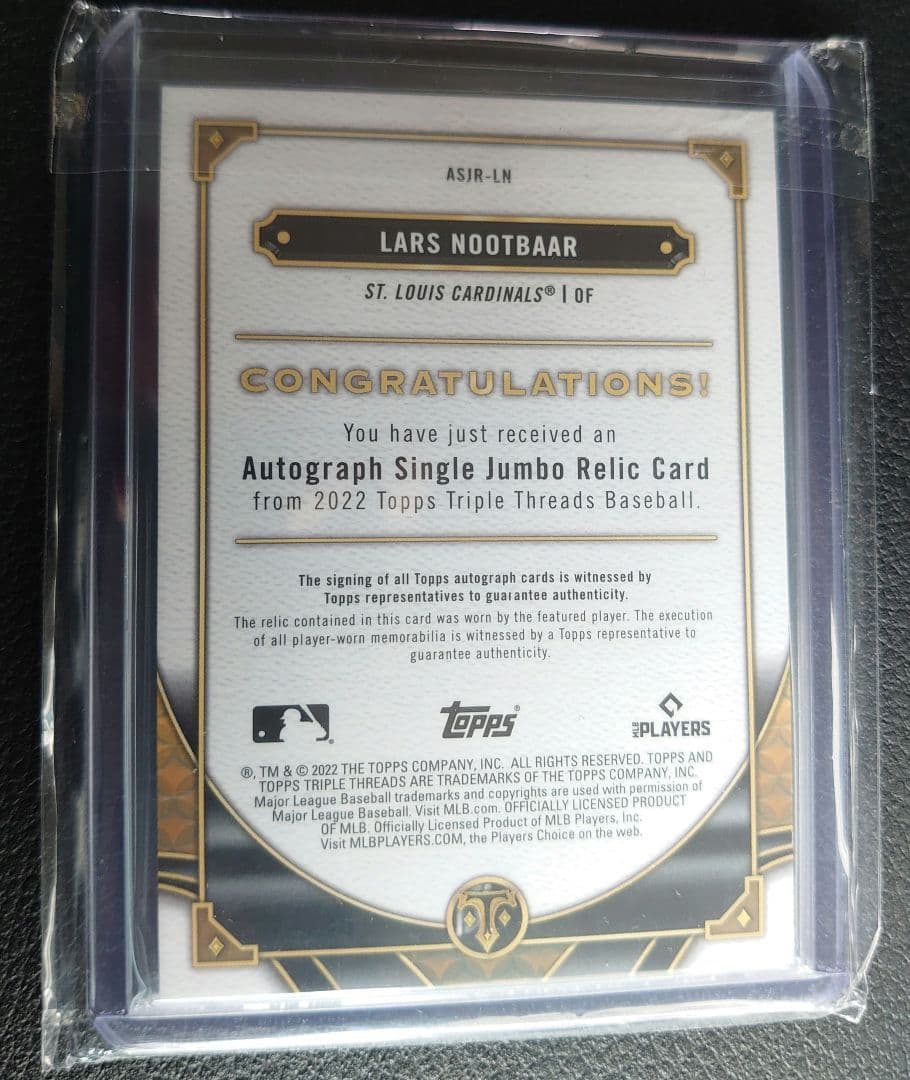 LARS NOOTBAAR 2022 TOPPS  RC 直筆 サイン カード