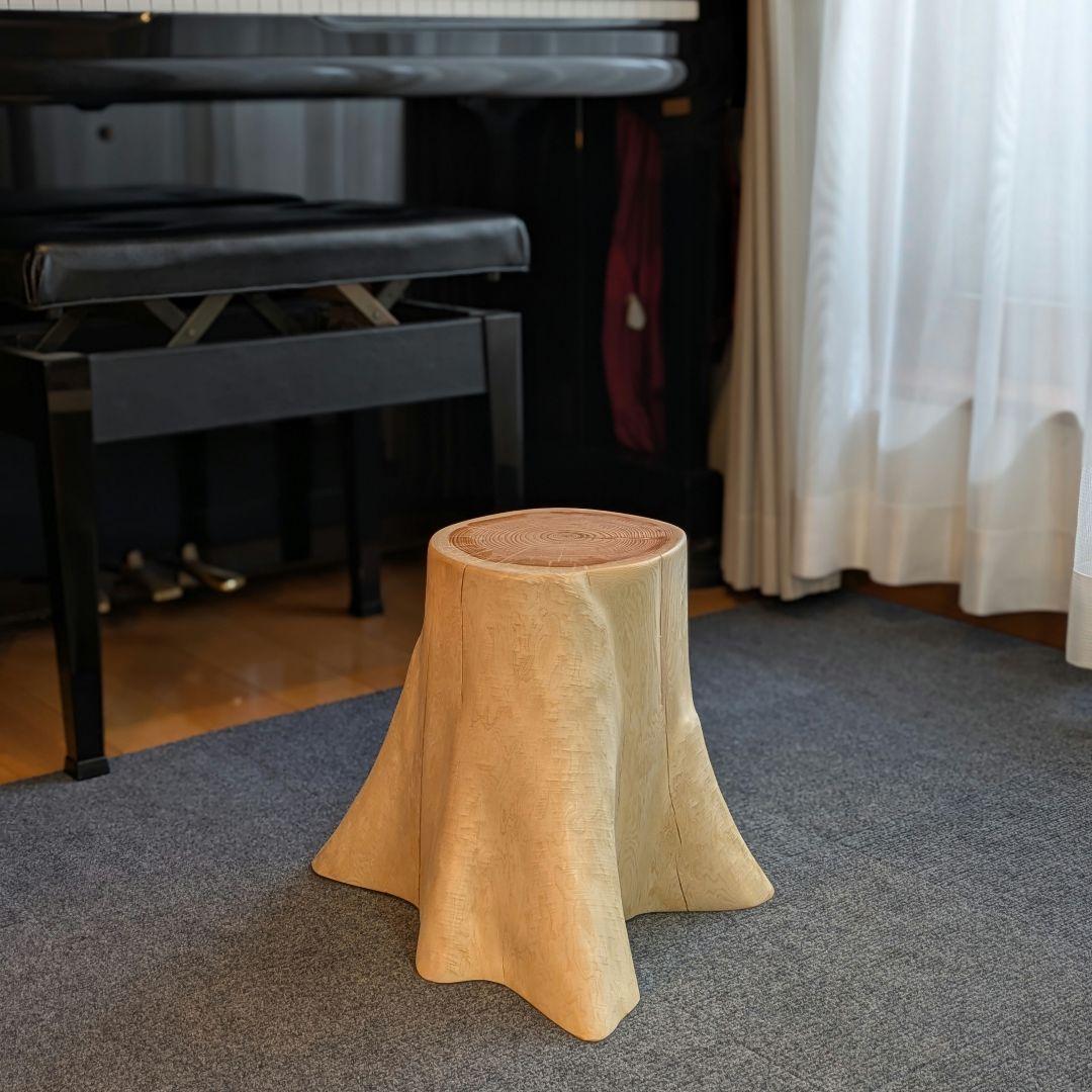 檜　切り株　丸太　椅子　スツール 　高さ約29.5㎝
