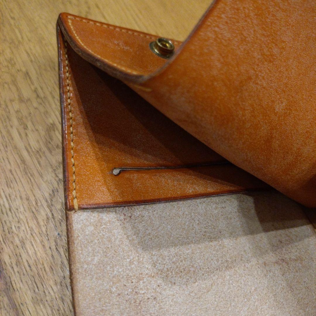財布　レザー　真鍮ホック