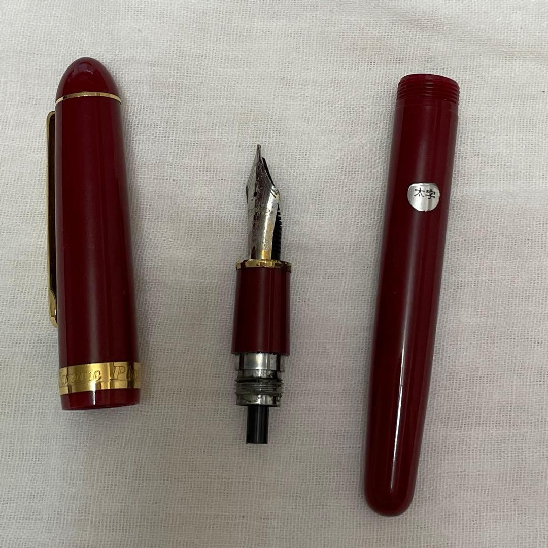 プラチナ万年筆 センチュリー#3776 太字 赤
