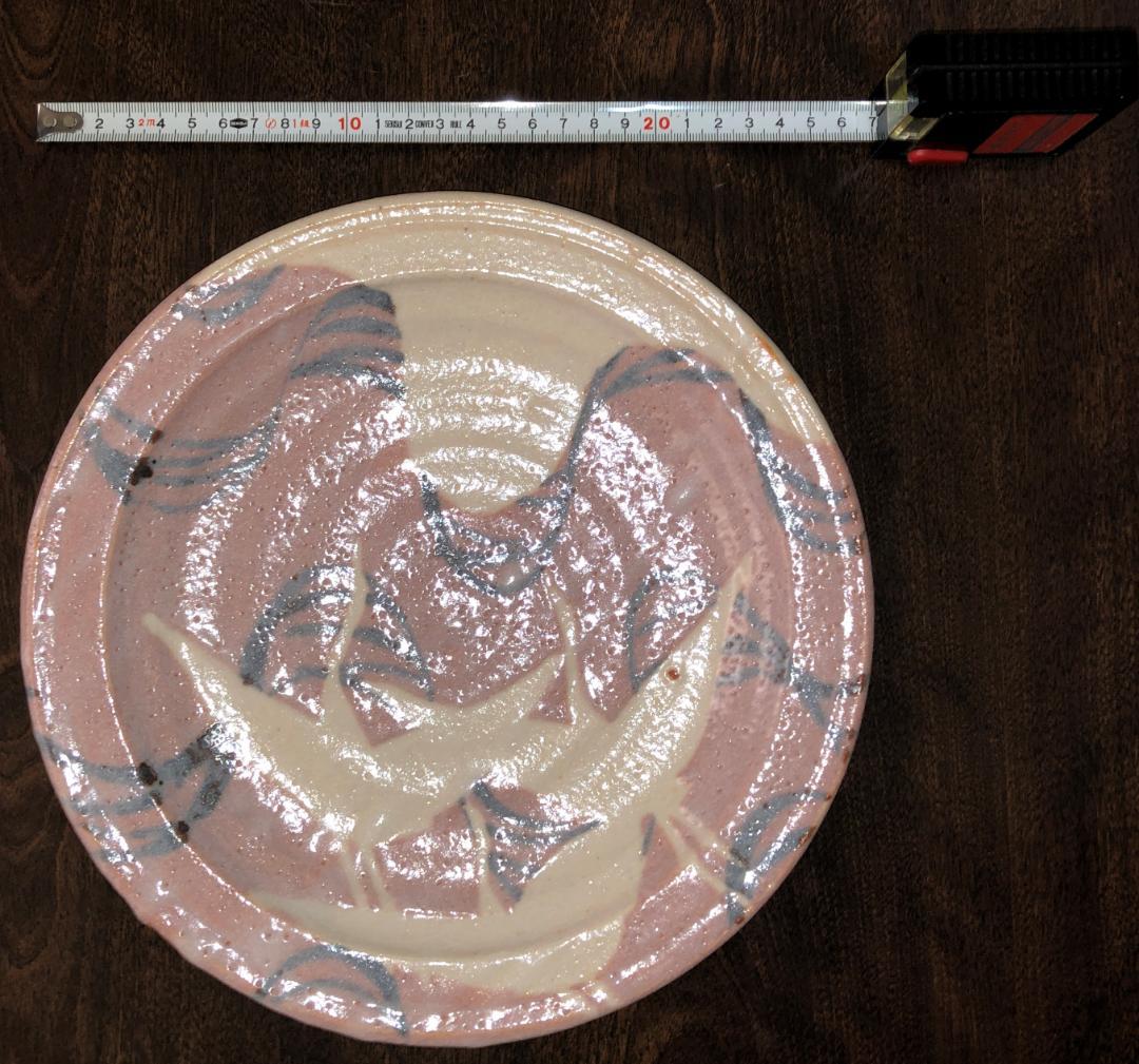 ■ 安藤 日出武　仙山窯（岐阜県重要無形文化財保持者） ■　鶴文平皿　箱付き