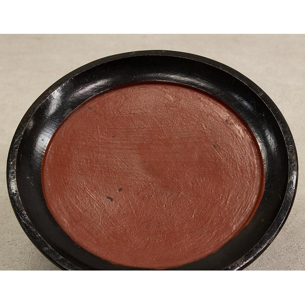 時代 根来塗 盆 皿 3点 民芸（李朝 根来 伊万里）