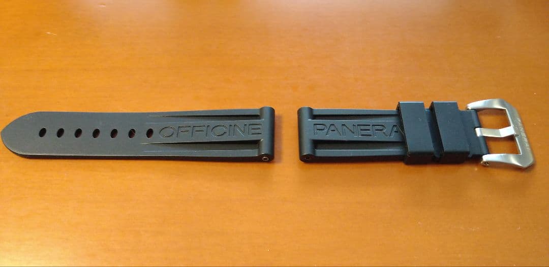 断*男様 OFFICINE PANERAI 44m用ラバーベルト／ブラック　尾錠