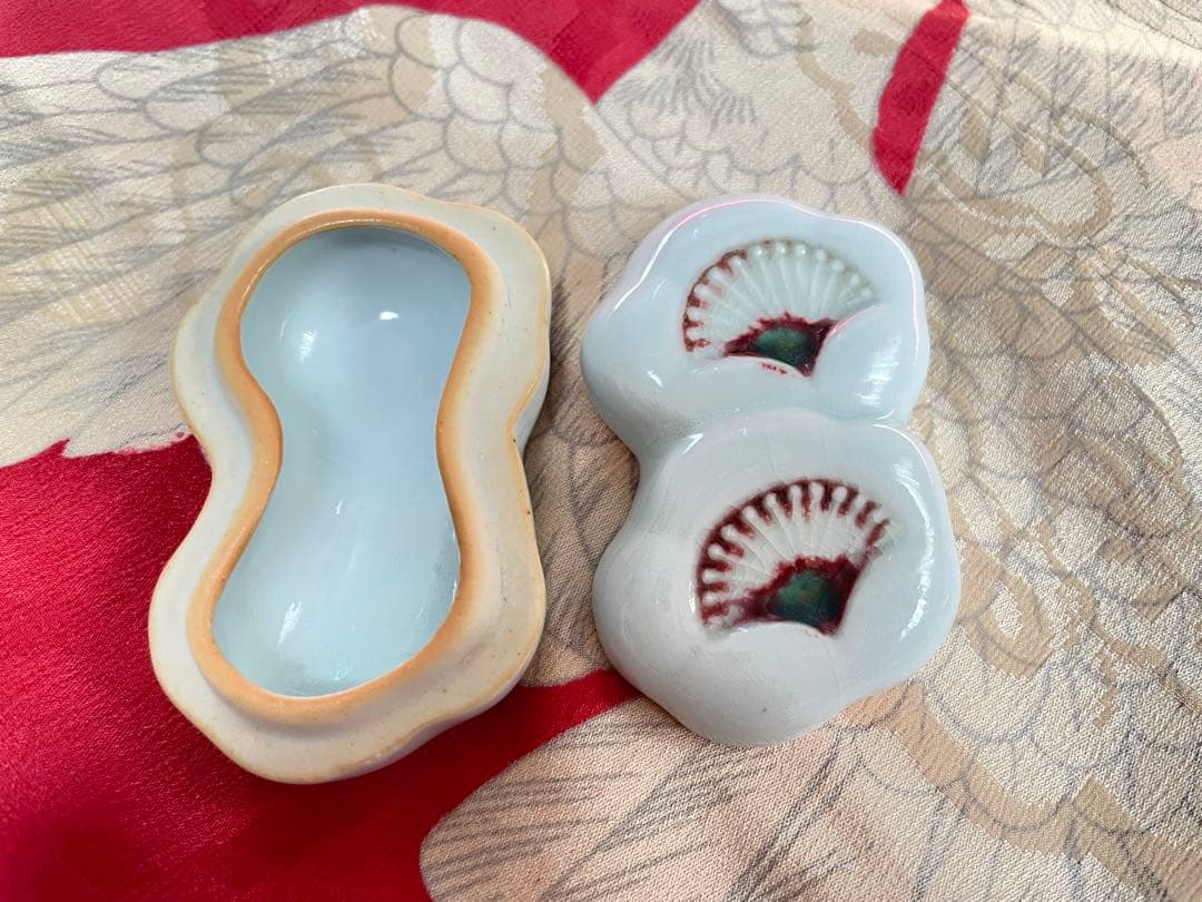 白梅重ね 香合 茶道具 宇野宗甕 うのそうよう ヴィンテージ