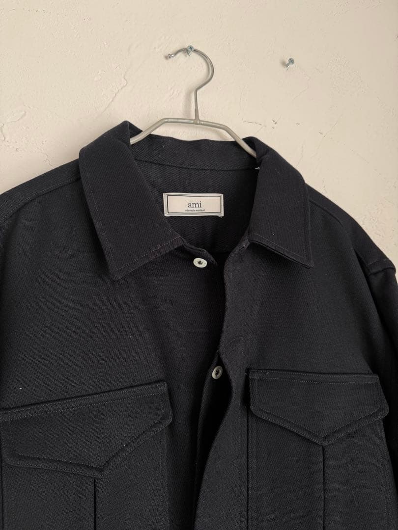 AMI ウールジャケット 黒 M-65型 4ポケット