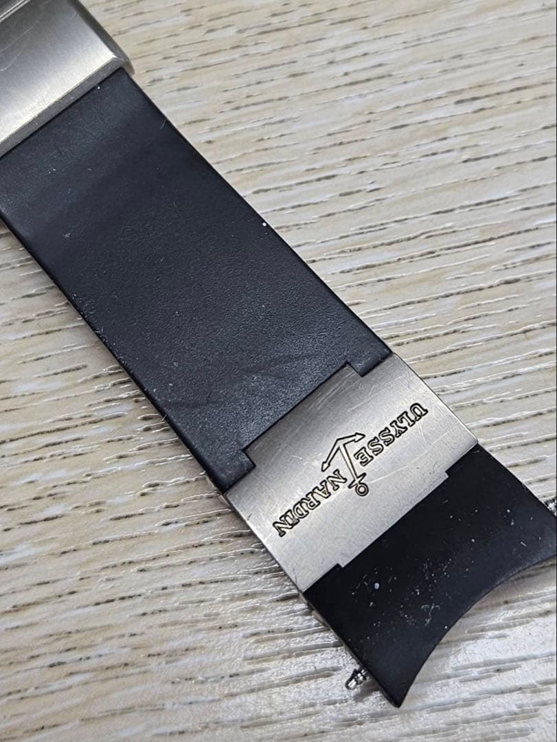 値下げ ユリスナルダン Ulysse Nardin ラバーベルト バックル 時計