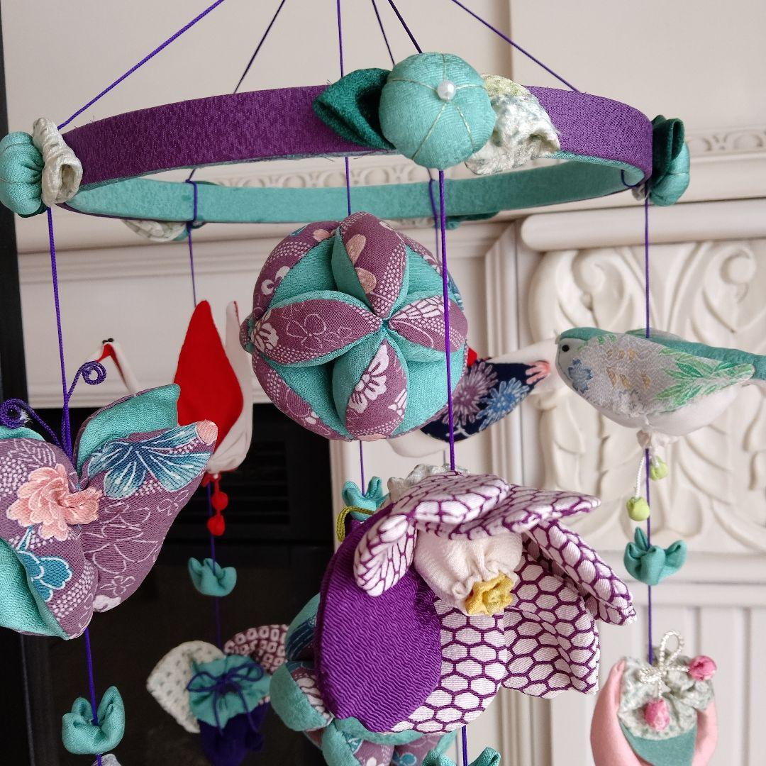 吊るし飾り　吊るし雛　ちりめん細工 　 ハンドメイド　ひな祭り 台付