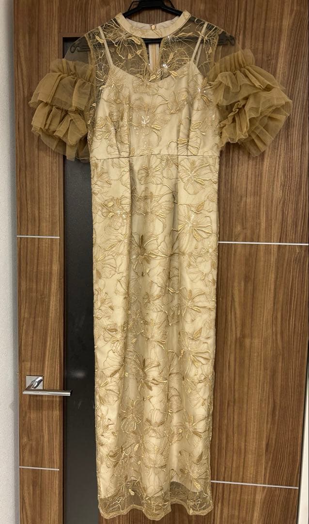 ANDRESD key neck embroidery dress Mサイズ