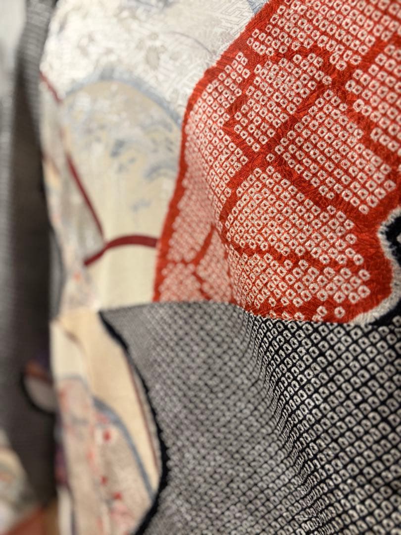 値下げ 伝統的な和装スタイル 希少な総絞りの振袖 帯セット 購入時