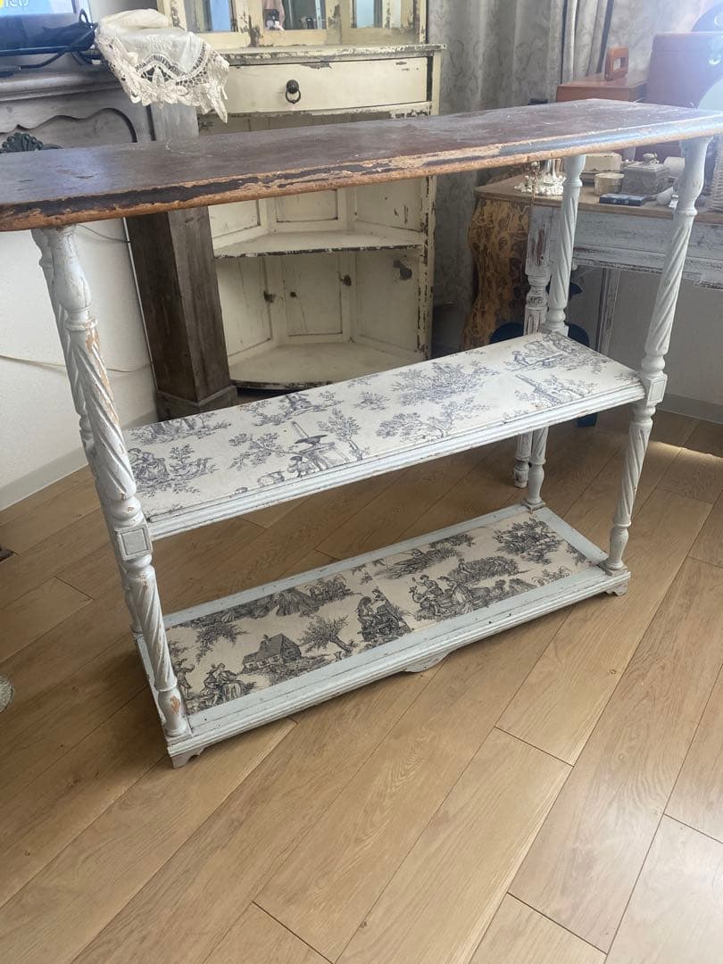 シャビーシック シェルフ 割引 ハンドメイド アンティーク風