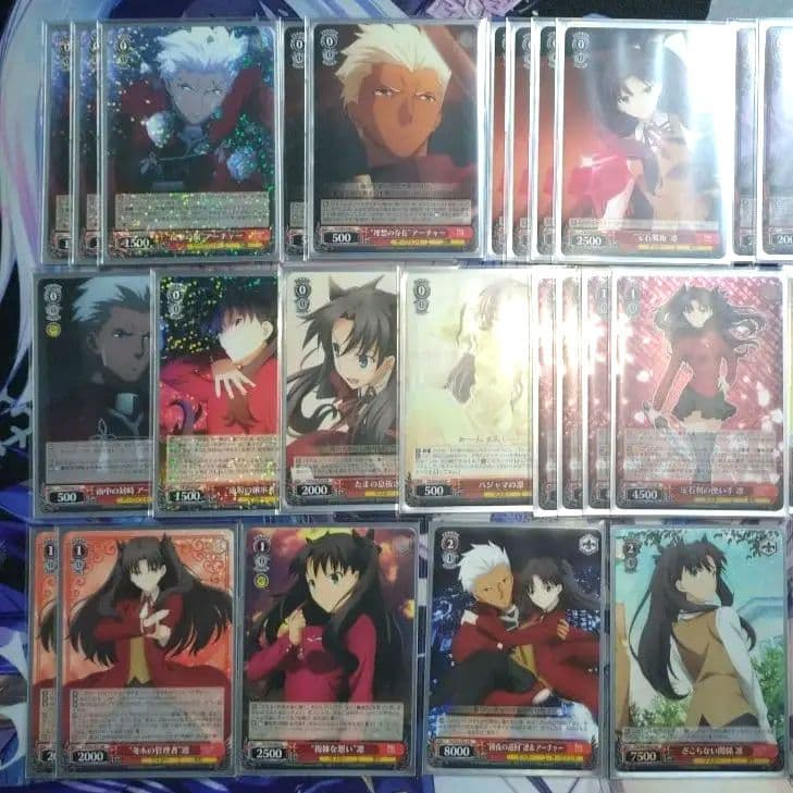 ws、fate【赤・ 扉扉（アーチャー＆凛）高レア】ネオスタンデッキ＋スリーブ