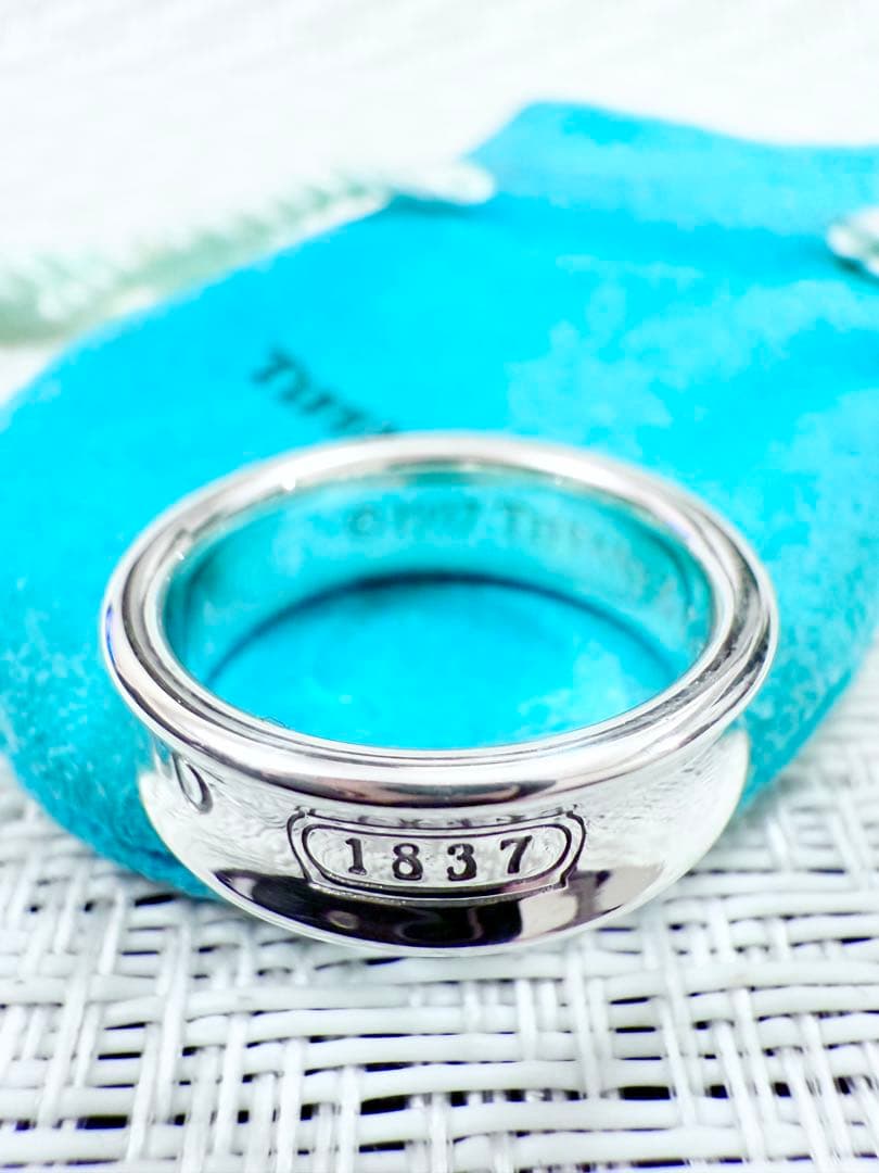 ティファニー　ナローリング　指輪　18号　研磨済み　1837 TIFFANY