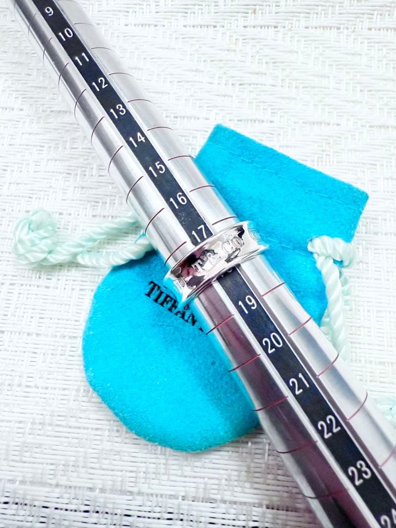 ティファニー　ナローリング　指輪　18号　研磨済み　1837 TIFFANY