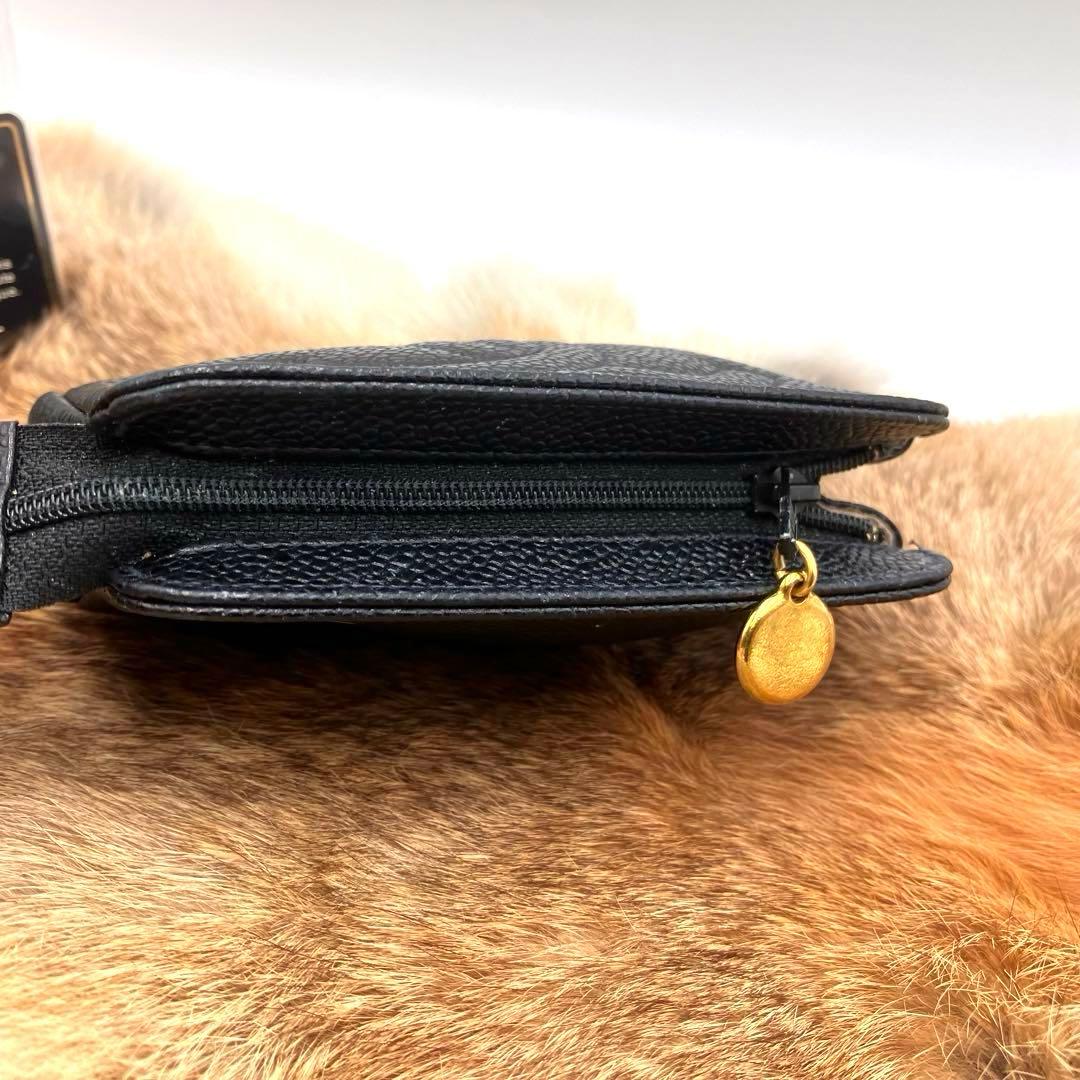 【希少7桁2番台】CHANEL シャネル デカココ　キャビアスキン ブラック