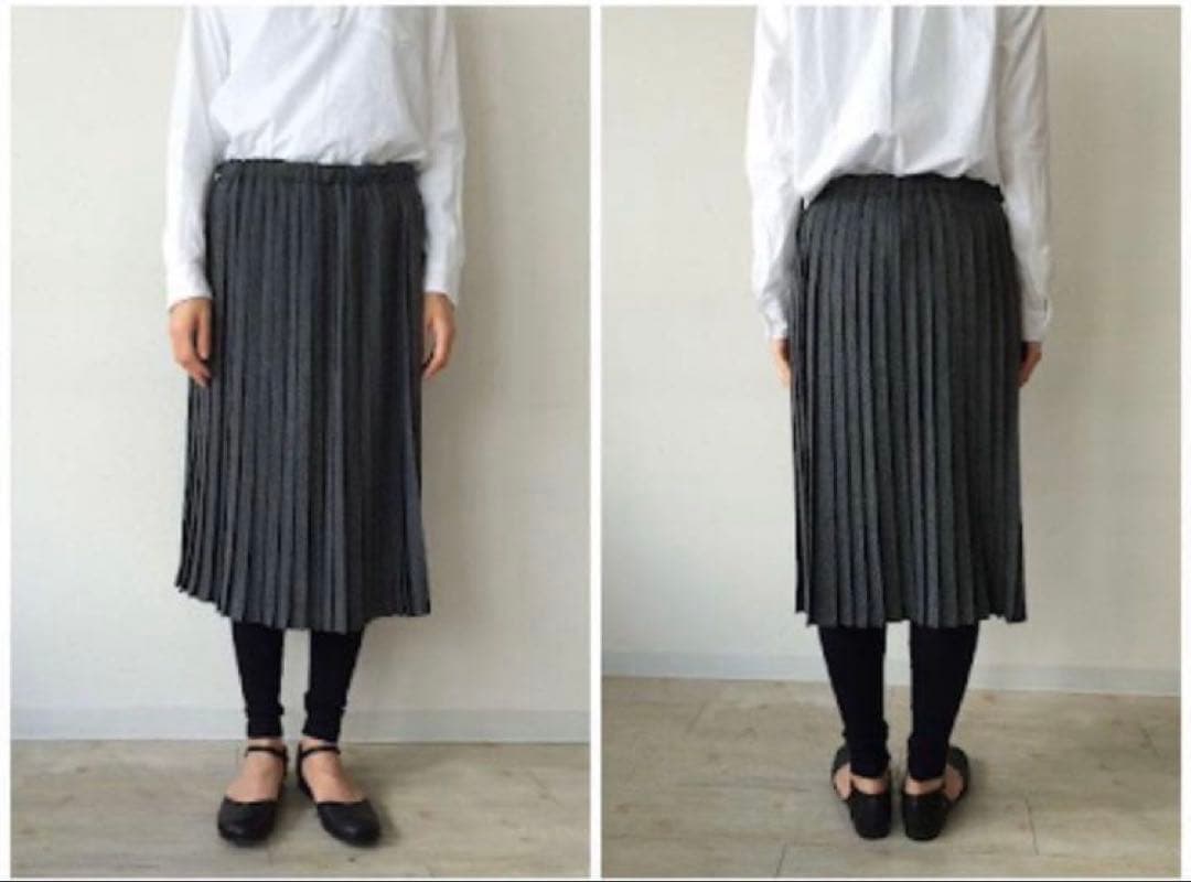 【美品】ゴーシュ ウールアルパカツイル　プリーツスカート