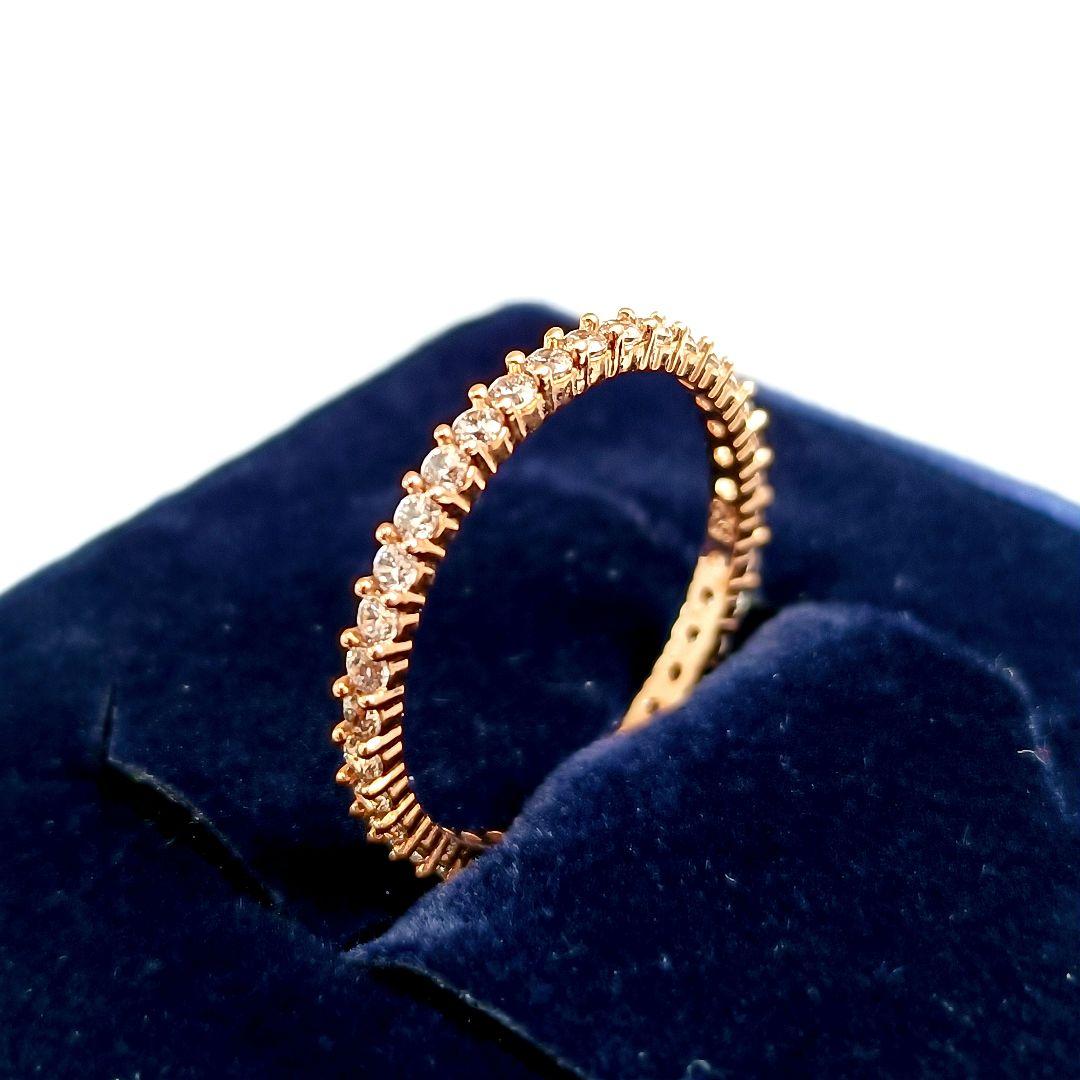 美品 スワロフスキー Matrix エタニティ リング 指輪 ゴールド 箱なし