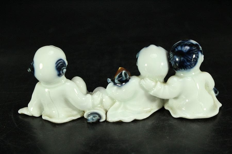 古平戸 唐子 筆架 文房具 時代物(K-YC455)