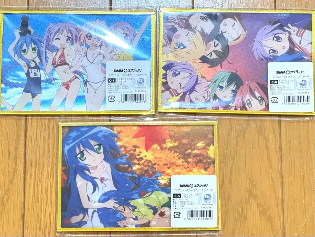 TVアニメ「らき☆すた」 スクラッチ　デスクマット、ビッグアクリルスタンドなど