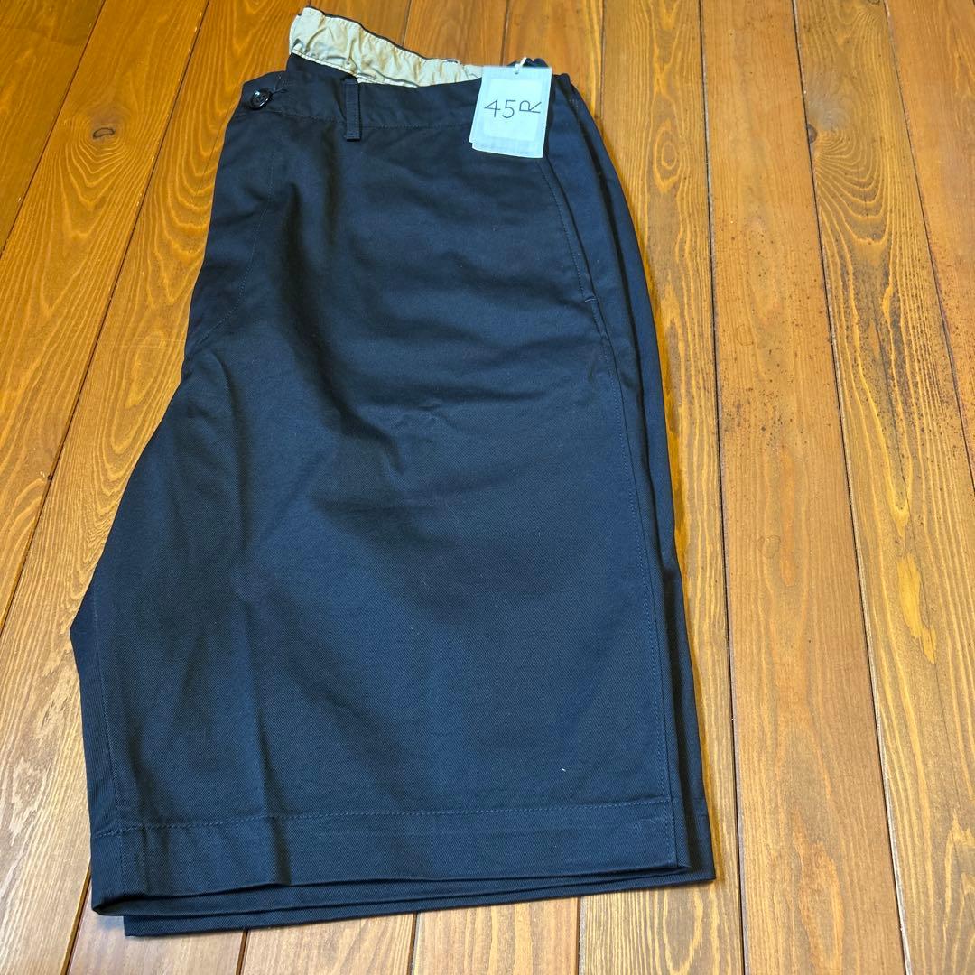 45R紺色双糸チノのポッポショートパンツ