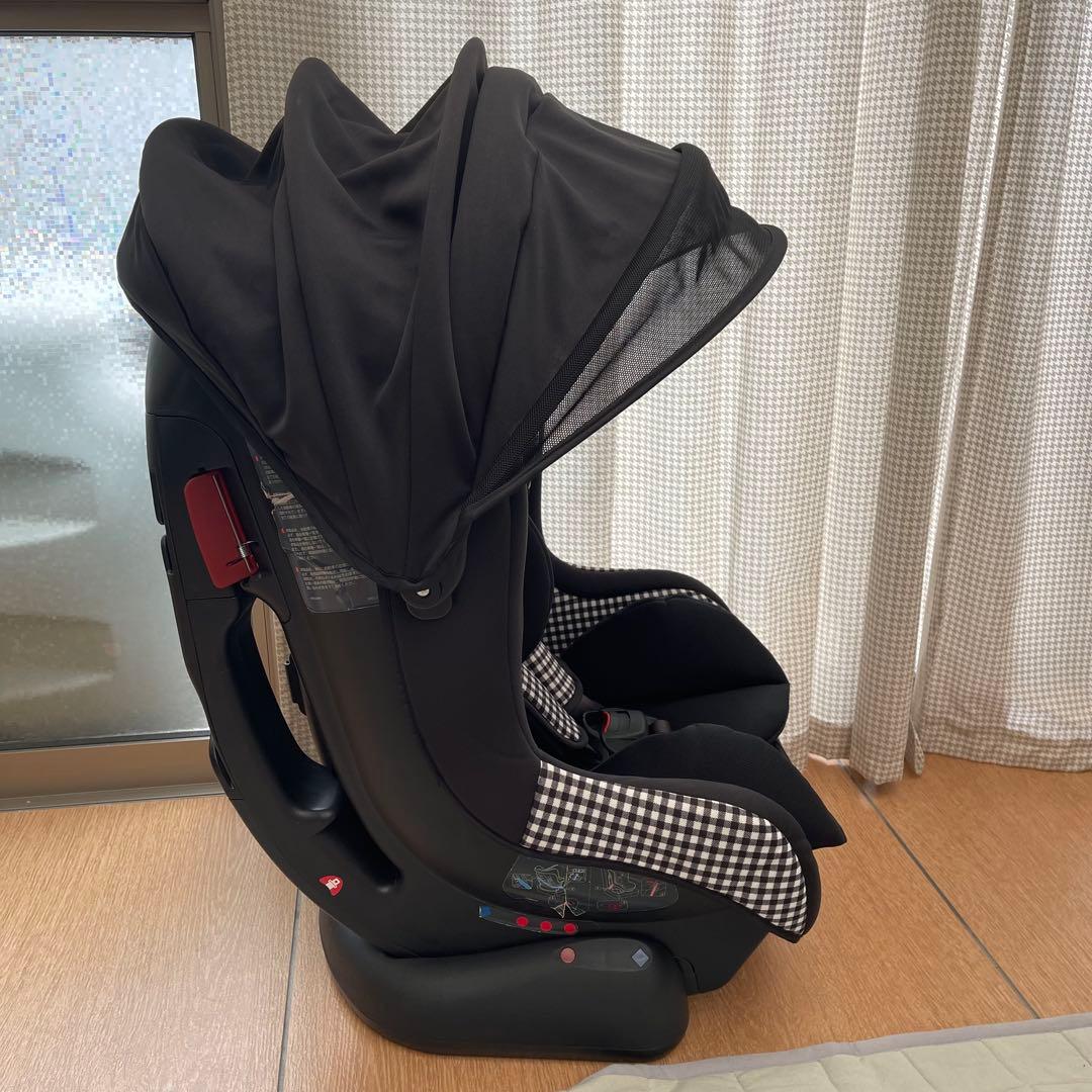 丸洗い済！新生児OK　ジョイー　チルト　紺ギンガムチェック　幌付