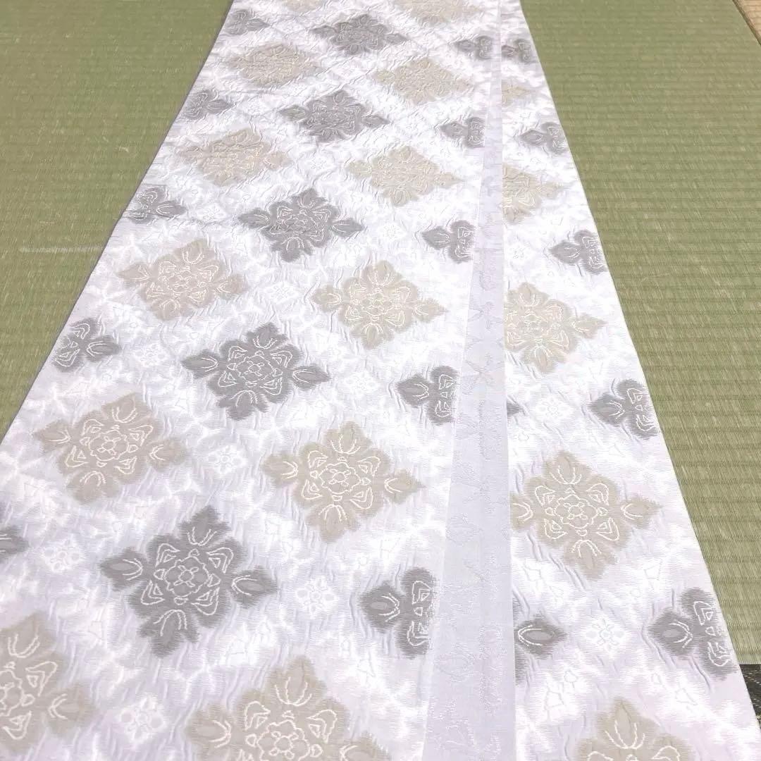 正絹　全通袋帯《花菱》