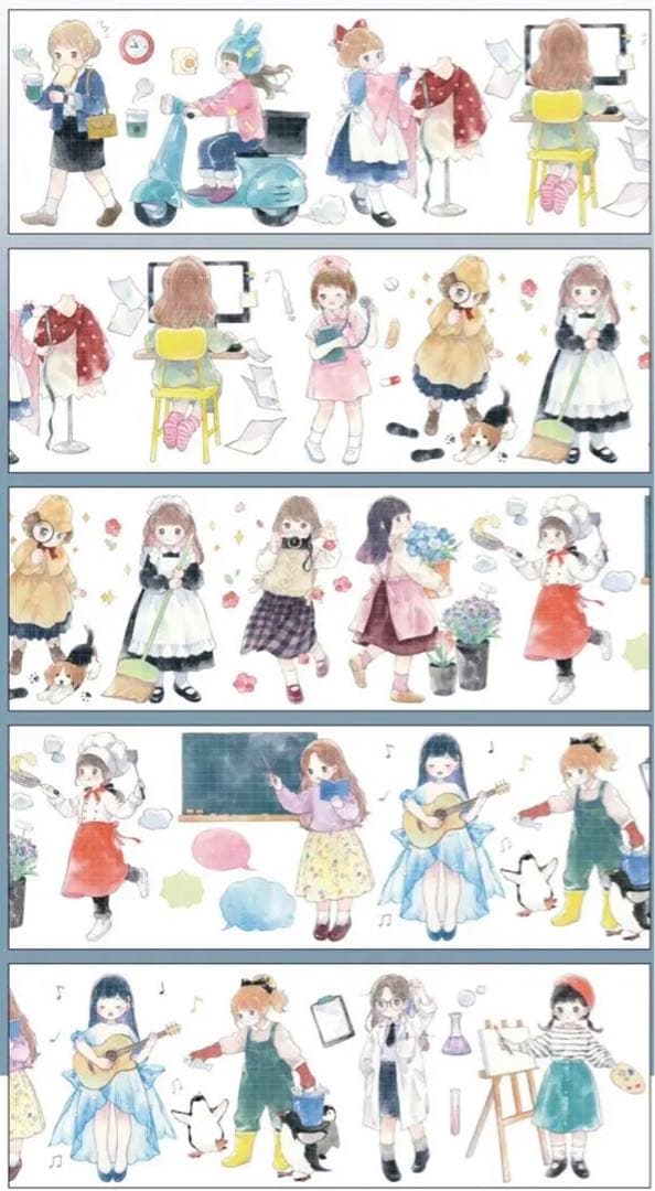 新品】海外マステ巻き売り 苜暖さんセット(8本) H C998788