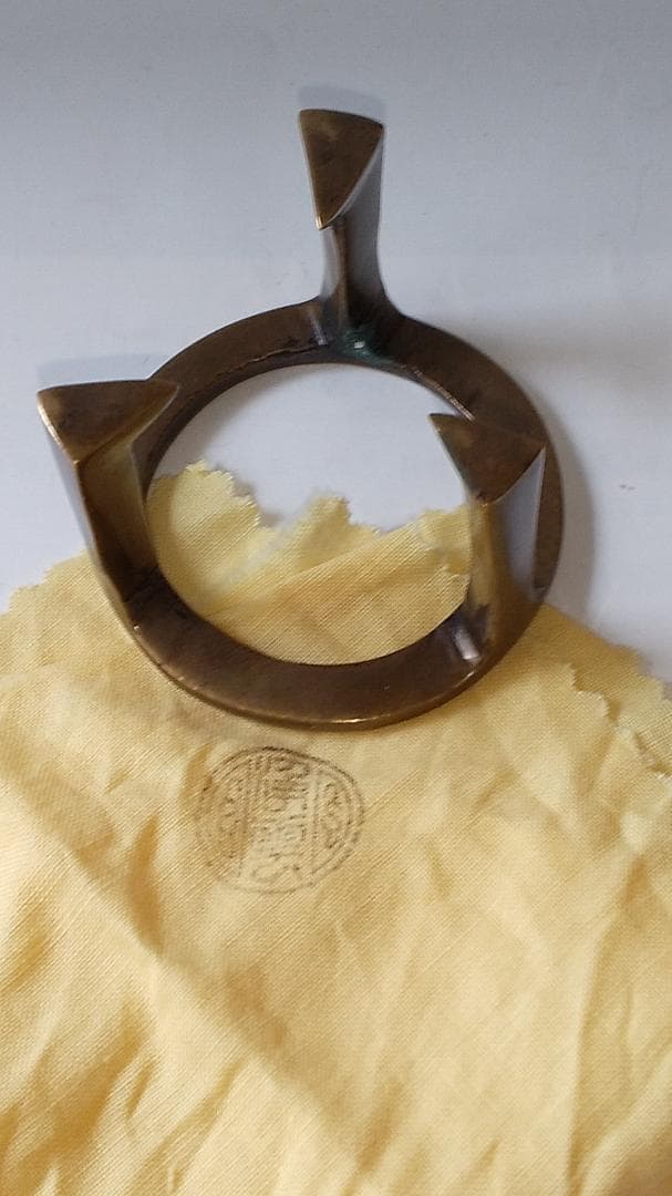 唐銅 七種蓋置 金谷浄雲 造 茶道具 茶器 蓋置 共箱 共布 美品 です